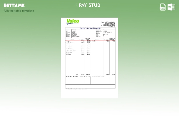 Модерен стил на шаблон Valeo India за уплатница